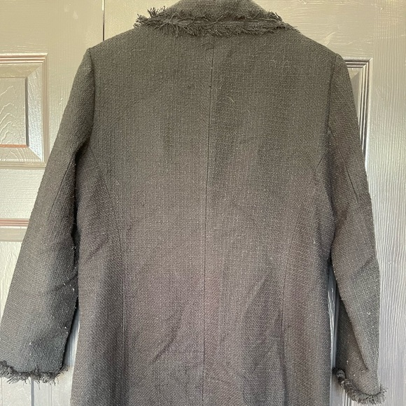 Boston Proper Tweed Black Long Jacket size M - Picture 8 of 12